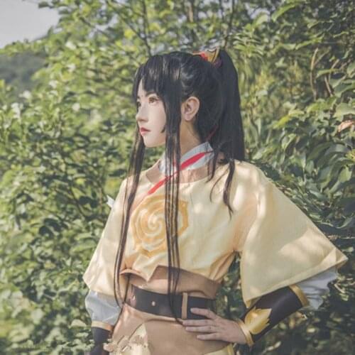 Mo Dao Zu Shi Jin Ling Cosplay Grandmaster of Demonic Cultivation Anime Cosplay Costume Gold Outfit Wig Shoes clothes