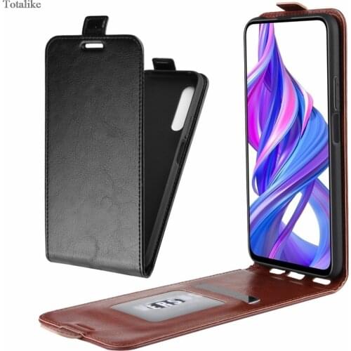 Business Style Pu leather phone case for Huawei Honor 9X Pro vertical flip Cover Card Slots Protective Phone Case