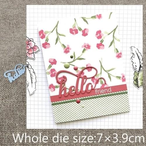XLDesign Craft Metal Cutting Die die cuts hello letters decoration scrapbook Album Paper Card Craft Embossing die cuts