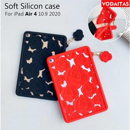 Fashion rose Tablet Case For iPad Air 4 2020 4th Generation Silicon Stand Tablet Cover for ipad Air 4 case A2072/A2316/A2324