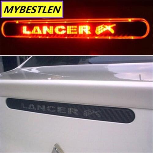 Carbon Fiber Brake Sticker For Lancer Ex 9 10 High Positioned Rear Brake Lights stickers For Mitsubishi Car Accessories