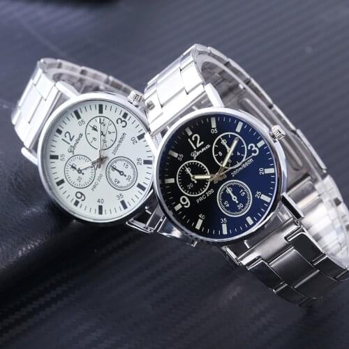 New Women Watches Geneva Brand Men Casual Quartz Watch Women Stainless Steel Dress Watches Relogio Feminino Hot Sale Men Clock