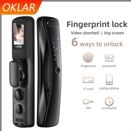 OKLAR Fingerprint lock Smart Electronic Door Lock Safety Intelligent Lock With Digital Password Unlock For Home Family