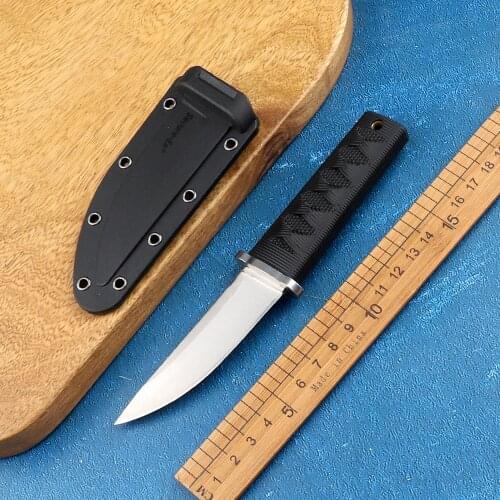 Outdoor Tactical Military Sharp Mini Samurai Fighting Fixed 8Cr13MoV Blade Camping Tool Hunting Self-Defense EDC Tool Fruit Knif