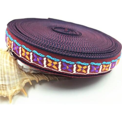 10Yards 15mm 5/8" Purple Embroidery DIY Wrapping Wedding Party Hair Bow Decoration Gift Packaged Accessory Woven Jacquard Ribbon