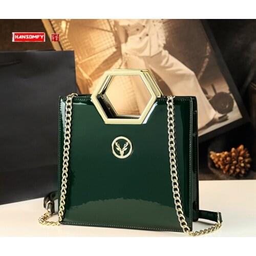 Luxury Fashion Leather Women Handbags High-end Portable Messenger Bag Chain Bag Female 2021 New Small Bags Vertical Section Tide