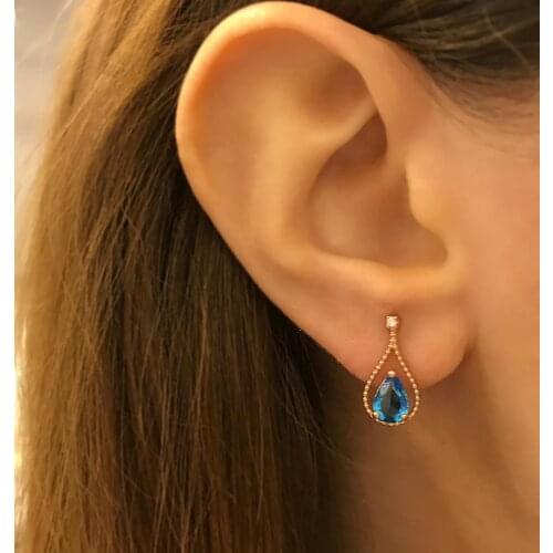 STELA AKUAMARİN DESIGN EARRINGS