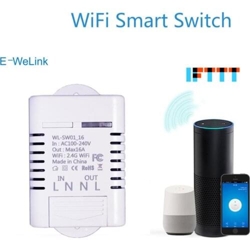 WiFi Smart Light Switch Wireless Remote Automation Module Wireless Remote Control Can Be Used With Alexa Google Home AC100-240V