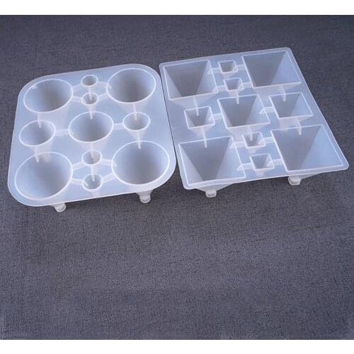 1PCS Pyramid Cones Silicone Mold 3D UV Resin Epoxy Tools different size for choose Mold epoxy resin molds for resin