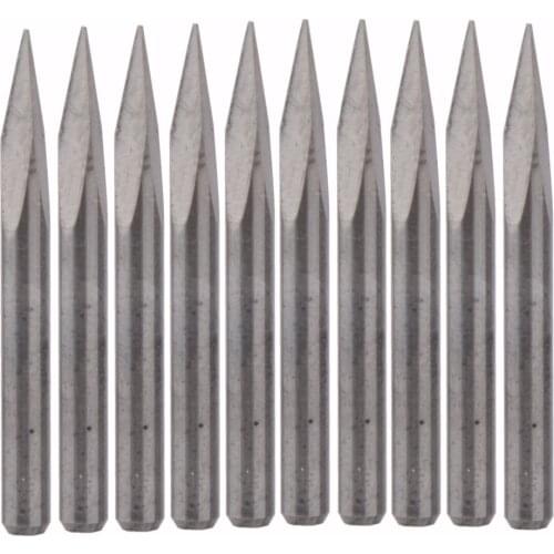 10Pcs 20 Degree 0.4mm Carbide Steel CNC Router Pyramid engraving Bits