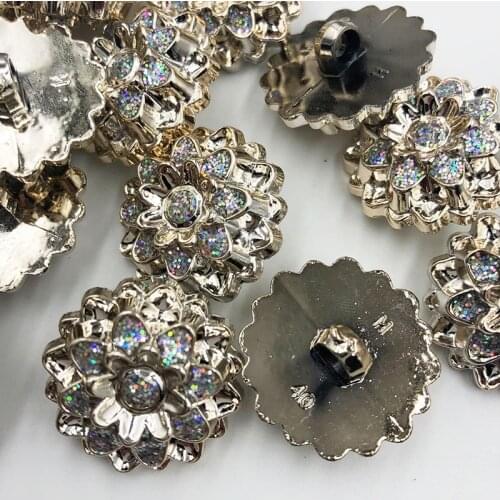 10pcs 25mm plating buttons shirt shank apparel sewing accessories DIY crafts garment supplies PT328