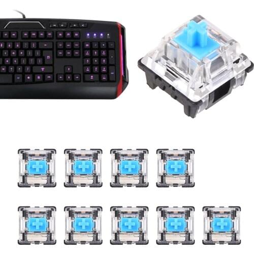 B2EF 10Pcs 3 Pin Mechanical Keyboard Switch Blue for cherry MX Keyboard Tester Kit