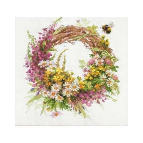 11-Riolis 1456 beautiful wreath Counted Cross Stitch 11CT 14CT 18CT Cross Stitch Kits Embroidery Needlework Sets