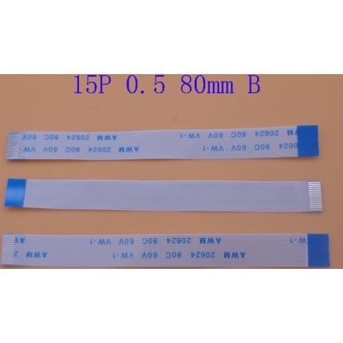 2pcs New Type A B 8cm 80mm FFC FPC 15pin 0.5 pitch Flat Ribbon Flex Cable 15 pins 20624 AWM 80C VW-1 60V Power Button