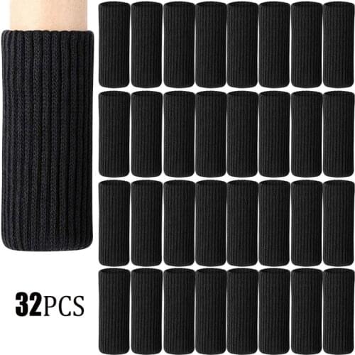 32 Packs Chair Leg Socks Knitted Furniture Socks Leg Floor Protectors Furniture Table Feet Covers for Moving Easily