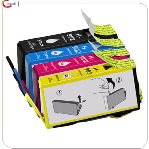 4 Pack Compatible for for HP 902 902XL Ink Cartridges Use with HP OfficeJe 6968 6978 6970 6975 6951 6954 Printer