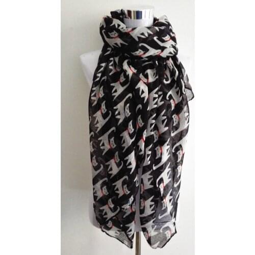 Free Shipping 2019 New Fashion Mini Cat Scarf Snood Runnning Cat Scarves For Women/Ladies