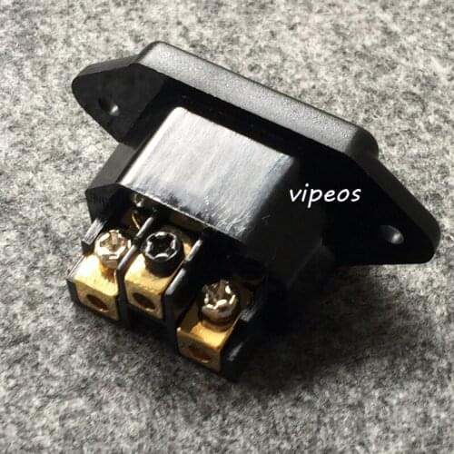 Free Shipping Gold Plated IEC Input Connectors Amplifier CD Player