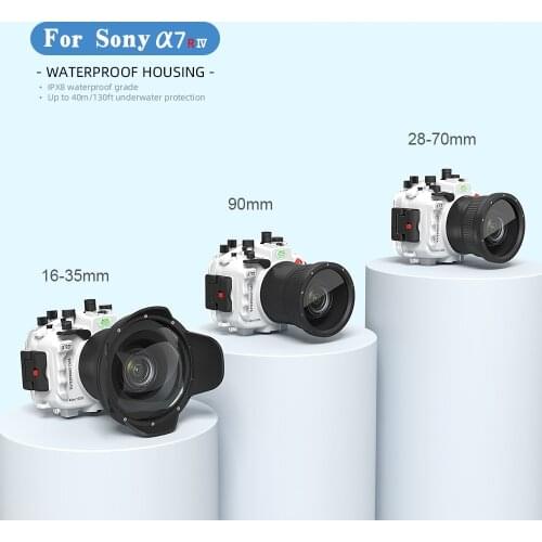Seafrogs 40m/130ft Underwater Camera Housing Case For Sony A7 IV A7R IV A7M4 A7RM4 A7R4 A7RIV Camera diving Cover