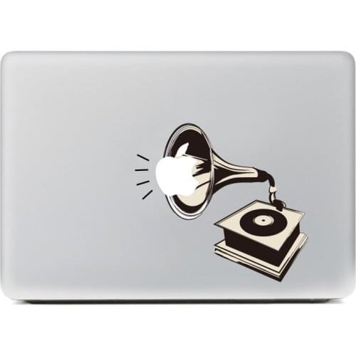 Black gramophone Debris pile Vinyl Decal Laptop Sticker For DIY Macbook Pro Air 11 13 15 inch Laptop Skin