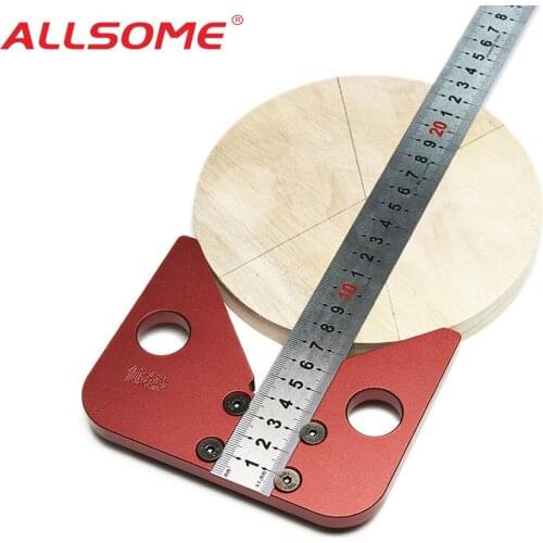 ALLSOME Woodworking Center Scriber 45 Degrees Angle Line Caliber Ruler Wood Measuring Scribe Tool HT2340