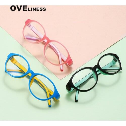 Anti Blue Light Kids Glasses frame Children Boy Girls Computer Optical Reflective Blocking Eyeglasses UV400 eyewear Spectacles