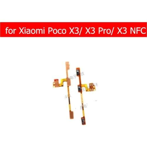 For Xiaomi Poco X3/ X3 NFC/ X3 Pro Power Volume Side Key button Flex Cable On Off Switch Flex Cable Replacement Repair Parts