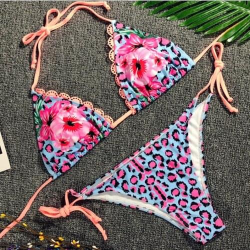 Hot bikinis 2020 sexy swimwear women push up swimsuit bathing suit maillot de bain femme brazilian thong bikini set biquinis