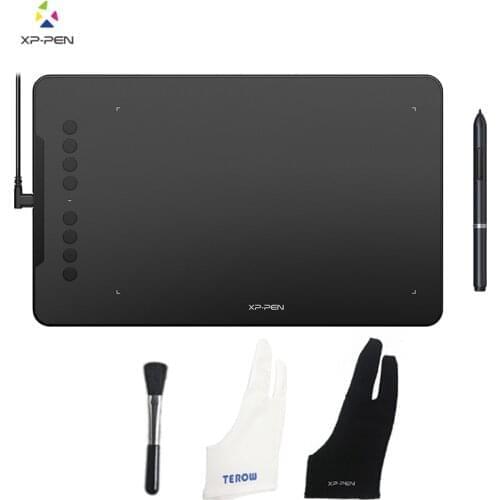XP-Pen Deco 01 Graphics Drawing Tablet 10*6.25 inch digital tablet Painting Board with 8192 levels Battery-free Stylus 2* Glove