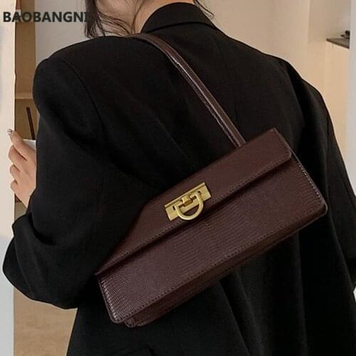 Crocodile pattern Square Tote Armpit bag Fashion New High quality PU Leather Womens Designer Handbag Vintage Shoulder Bags