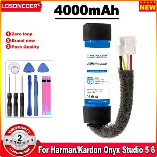 LOSONCOER 4000mAh ID997 Battery For Harman/Kardon HKOS6BLKSG HKOS6GRYSG Onyx Studio 5 6 CS-HKE500SL ID997 Speaker