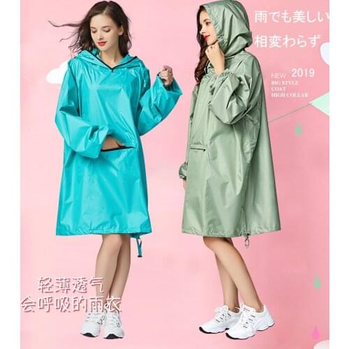 Fashion Womens rain cover Outdoor Waterproof Windproof Poncho Outwear long raincoat women