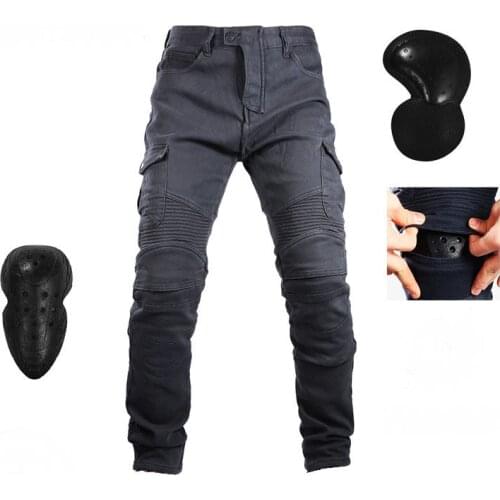 UGB06 Motorcycle Jeans motorcycles and Scooter fall-proof, wind-proof, stretch, slim-fit overalls for four seasons