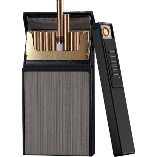 Ms. FOCUS fine cigarette case 20pcs personalized interchangeable tungsten lighter cigarette case fine cigarette case