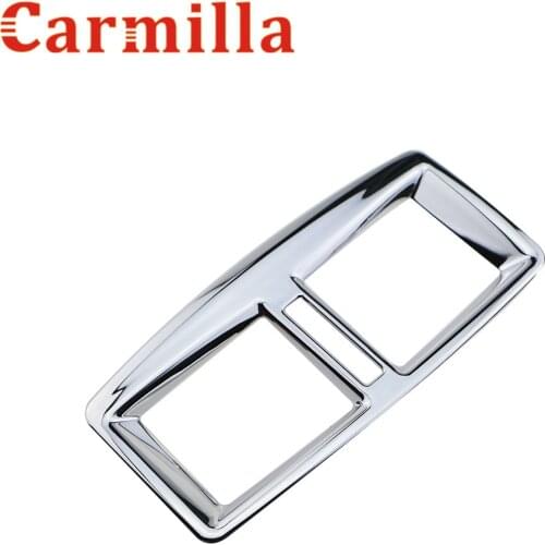 Carmilla ABS Chrome Car Styling Central Armrest Box Rear Outlet Air Vent Trim Sticker Modified for Peugeot 3008 Year 2014 2015