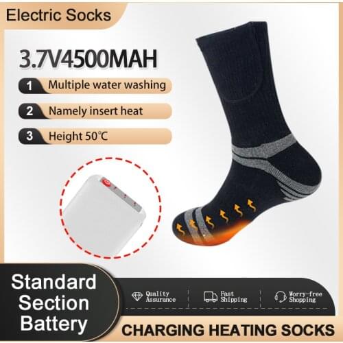 Electric Heated Socks Rechargeable Battery Outdoor Heated Socks For Men Women Winter Warming Cycling Hiking Snowboard Socks