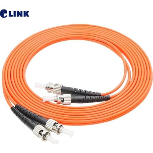 10pcs fiber optic patch cord ST-ST duplex 1 2 3 5 7 10M 50/125 62.5/125um ST/UPC OM1 OM2 dual ftth jumper free shipping IL