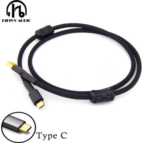 OTG usb line hifi USB cable Dual magnetic ring Gold-plated amplifier DAC cable USB A to USB type C