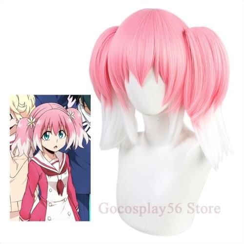 Hiiragi Nana Wig Munou na Nana Cosplay Gradual Pink White Twin Ponytails Talentless Nana Synthetic Hair Role Play