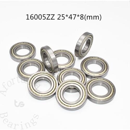 16005ZZ 25*47*8 mm 1Piece bearing 16005 16005ZZ chrome steel deep groove bearing