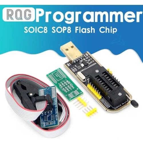 CH341 A 24 25 Series EEPROM Flash BIOS USB Programmer Module + SOIC8 SOP8 Test Clip For EEPROM 93CXX / 25CXX / 24CXX DIY KIT
