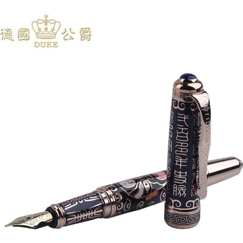 Luxury Fountain Pen with Chinese Traditional Opera Face-painting 14k Gold Nid Ink Pen High-end Duke Business Gift Pens with Box