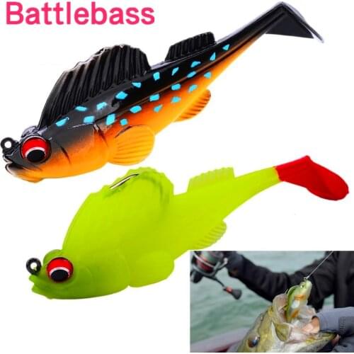 Fishing Lure Lead Head Soft Bait Swimbaits Fish Jumping Dark Sleeper Jig Fishing Paddle Tail Pike Bass Lure Accessories 7cm 14g