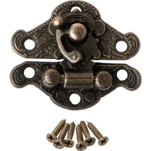 Special Small Box Packing Buckle Antique Wooden Gift Box Lock Alloy Buckle Latch Hook Locks,23*28mm