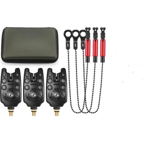 LED Wireless Fishing Bite Alarms for Fishing Rod Water Resistant Adjustable Tone Volume Sensitivity Sound Alert