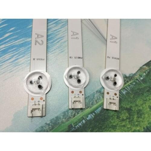 3pcs/set 630mm*12mm 7/8leds A1A2 LED Backlight Lamps Strips for LG 32"ROW2.1 Rev0.9 TV 6916L-1106A/1105A /1204/1205 100% New