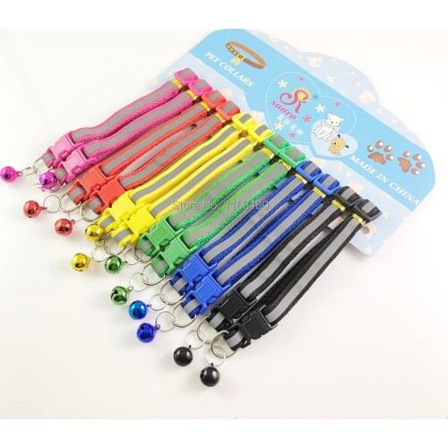 2000 pcs/lot Dog Puppy Cat Collar Pet Reflective Safety Adjustable Collar Pet Collar free shipping