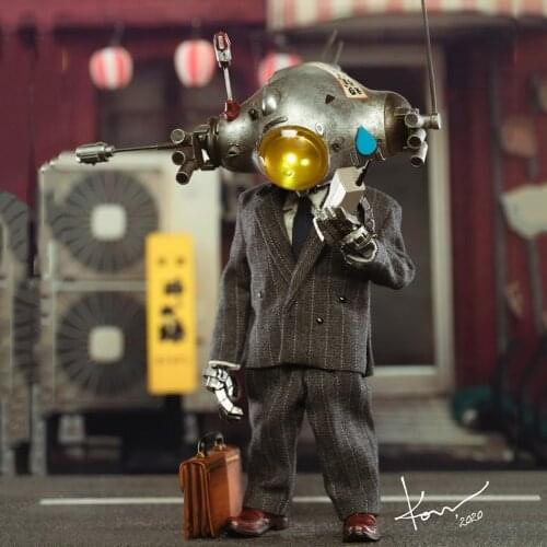 In Stock DAMTOYS 1/12 CS020 Gansboy Figure Model 6'' Coal Plant Black Dog Hiroshi Yokoyama President of GansBoy For Collection