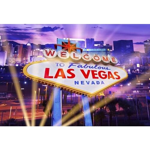 Welcome Las Vegas photography background vinyl birthday decoration backdrop photo for photography Studio props fotografia LV-406