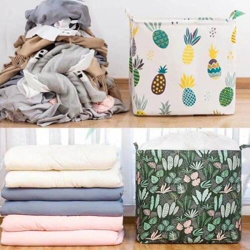 Waterproof Portable Clothes Storage Bag Foldable Organizer Folding Closet Organizer for Pillow Quilt Blanket Quilt Bag Organizer